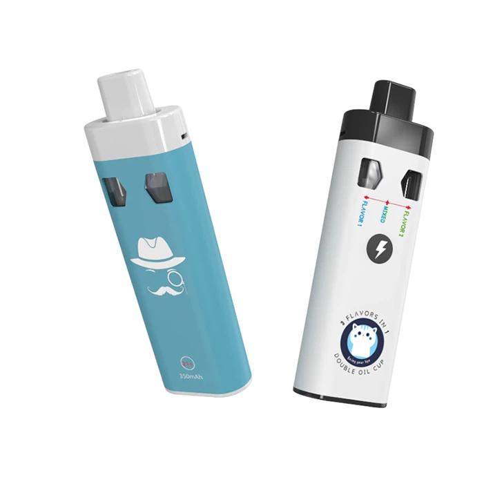 2 in One Dual Chamber Recharable 1+1ml 2+2ml All in One Device Preheat Double Disposable Vape Pen - China Dual Chamber Pen, All in One Vape