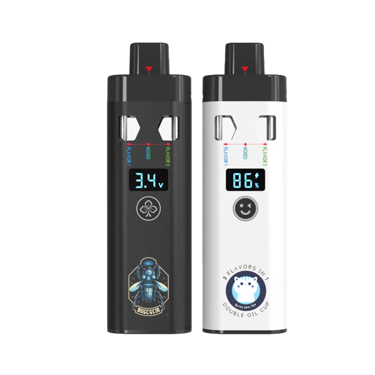 China Customized 2*1ml Ceramic CBD THC Oil Vape With Digital Screen Display Manufacturers, Suppliers - Factory Direct Wholesale