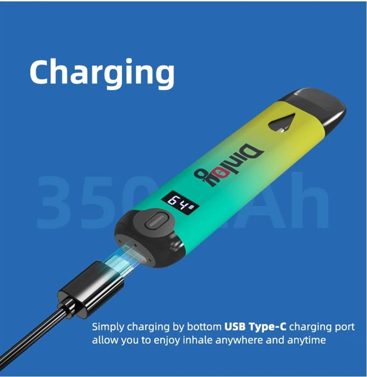 Custom 2gram Cookie Slim Empty Thick Oil Disposable Pod Vapes Recharge 280mAh Live Resin 2ml Oil Disposable Vape Pen For Hhc