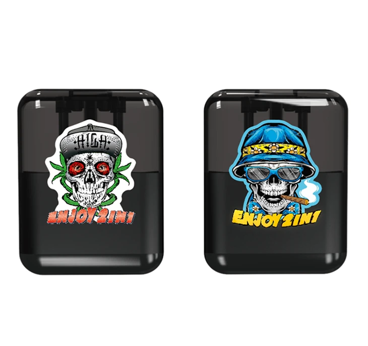 Dviejų kamerų vienkartinis CBD Vape THCa deimantams Vienkartinis 2G*2