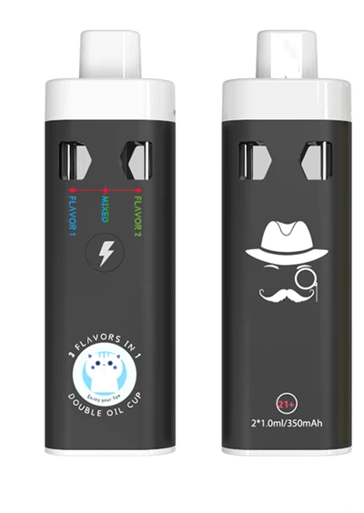 2 in 1 HHC Vape Pen|Tuščias vienkartinis Vape rašiklis|Dviejų CBD skonių, įkraunamas, karštas pardavėjas